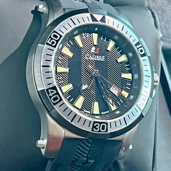Calibre Hawk OPS Date Luminous Designer Sport Men’s Watch - Picture 4 of 7